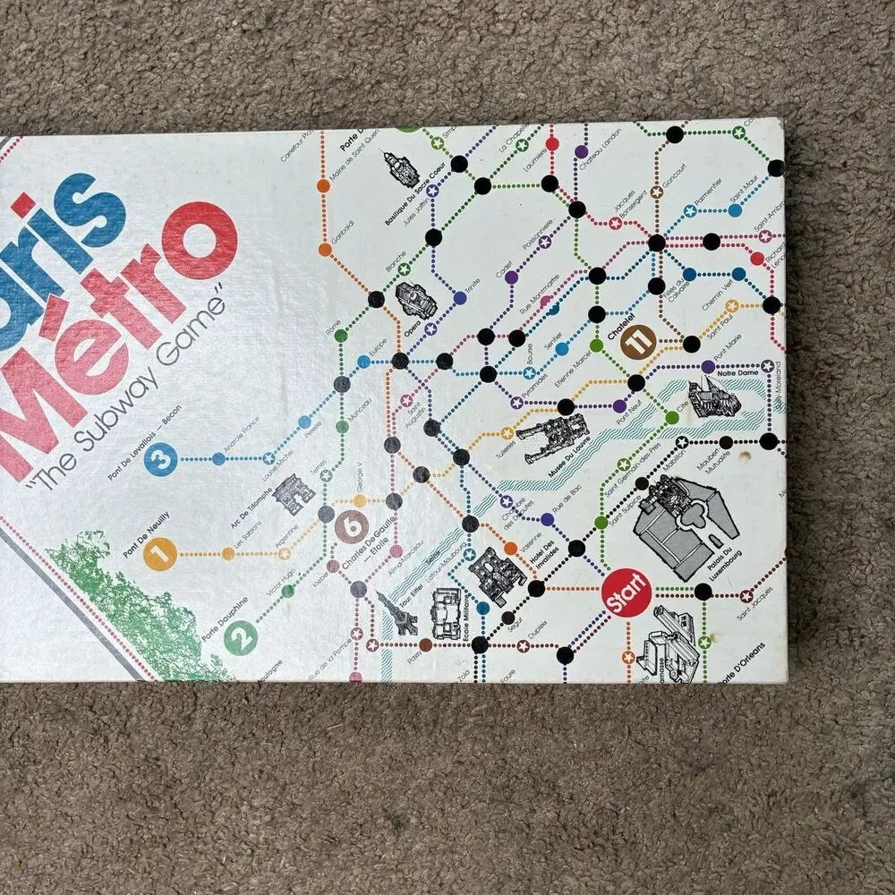 Vintage Paris Metro Board Game 1981 The Subway Game Complete RARE GAME